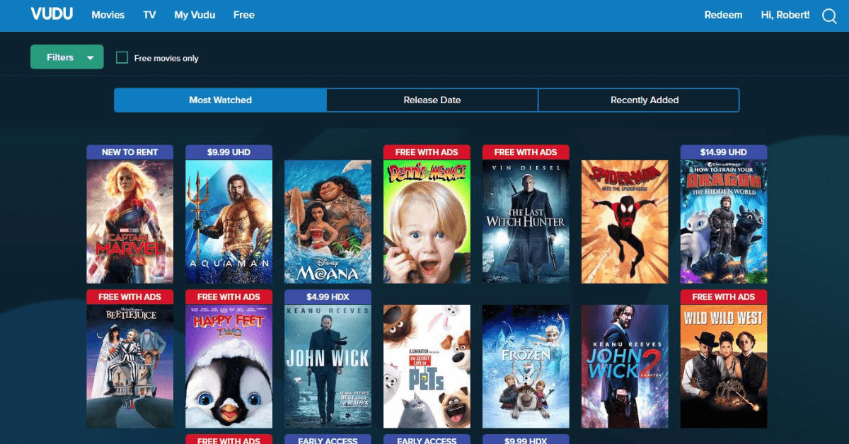 Vudu movies