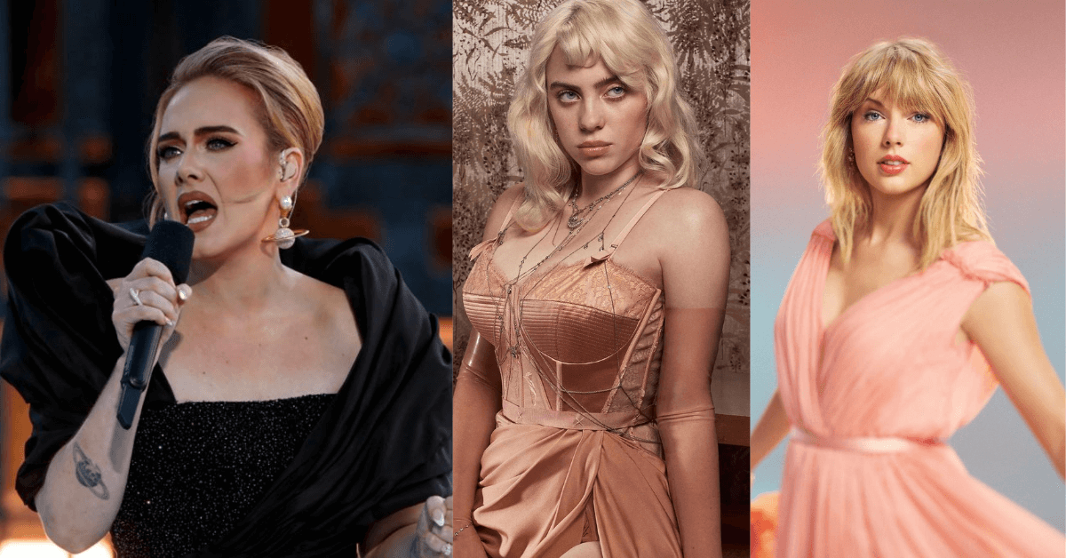 Adele-Billie Eilish-Taylor Swift