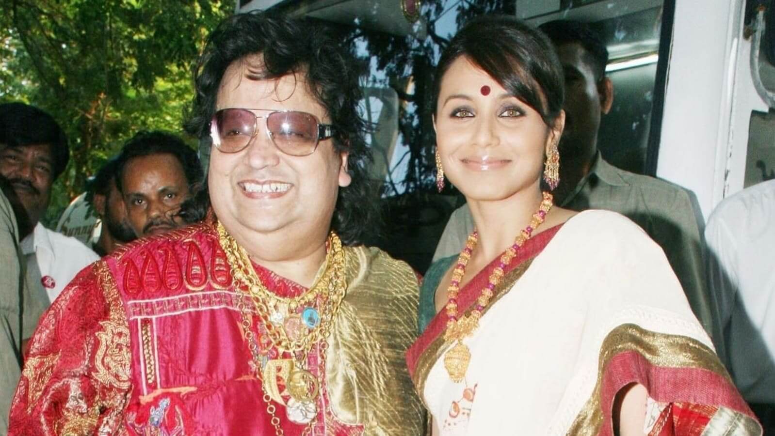 Rani Mukerji with Bappi Lahiri