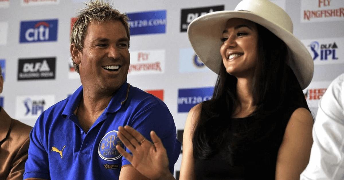 Preity Zinta- Shane Warne